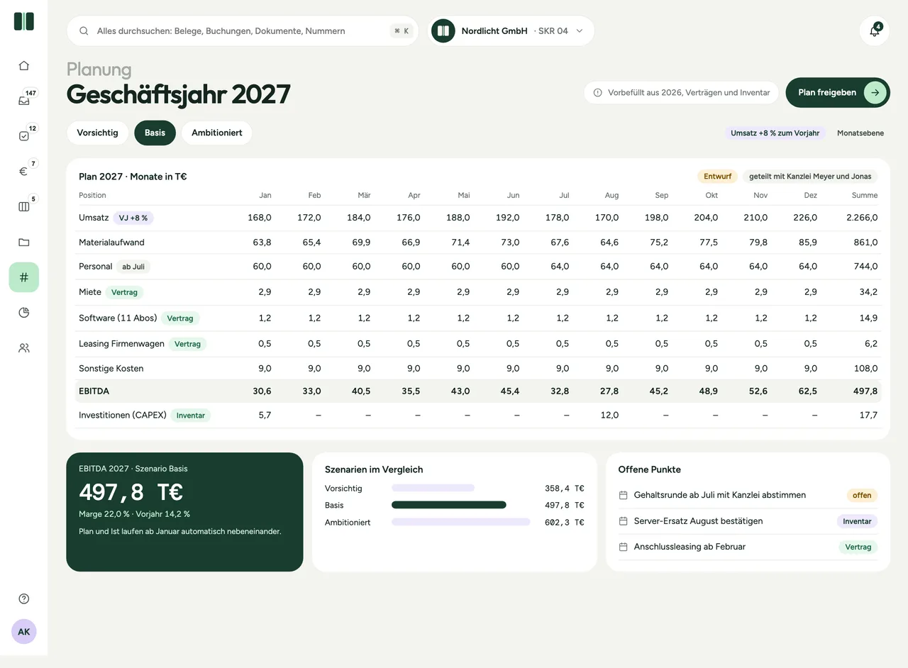 Klarbuch Planung mit Plan und Ist